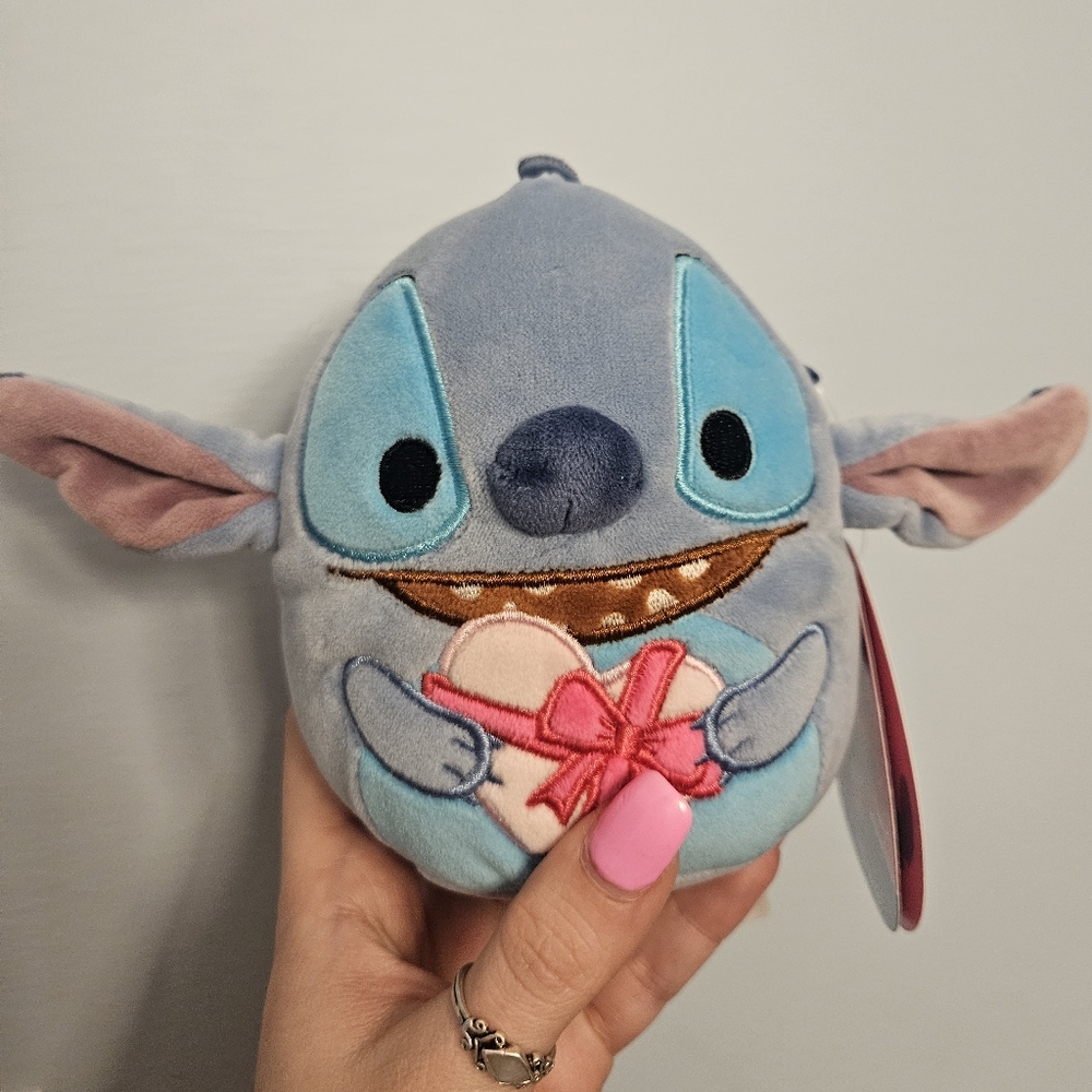 NWT Squishmallows Valentine's Day Stitch 5" Squishmallow Plush - Picture 2 of 5